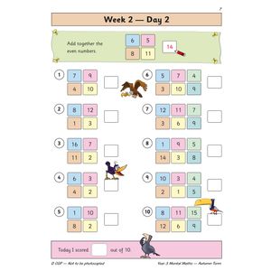 KS2 Mental Maths Year 3 Daily Practice Book: Autumn Term Look Inside Image 4