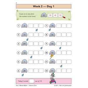 KS2 Mental Maths Year 3 Daily Practice Book: Autumn Term Look Inside Image 3
