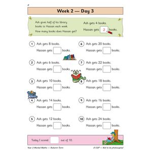 KS2 Mental Maths Year 3 Daily Practice Book: Autumn Term Look Inside Image 5