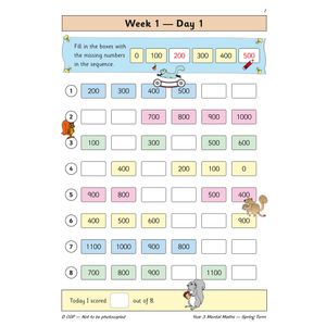 KS2 Mental Maths Year 3 Daily Practice Book: Spring Term Look Inside Image 3