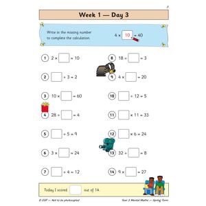 KS2 Mental Maths Year 3 Daily Practice Book: Spring Term Look Inside Image 5