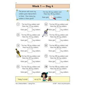 KS2 Mental Maths Year 3 Daily Practice Book: Spring Term Look Inside Image 6