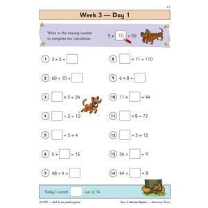 KS2 Mental Maths Year 3 Daily Practice Book: Summer Term Look Inside Image 3