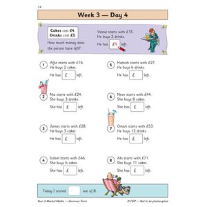 KS2 Mental Maths Year 3 Daily Practice Book: Summer Term Look Inside Image 6