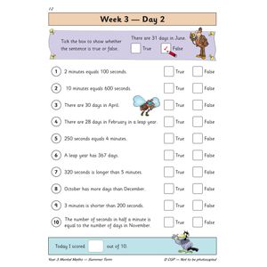 KS2 Mental Maths Year 3 Daily Practice Book: Summer Term Look Inside Image 4