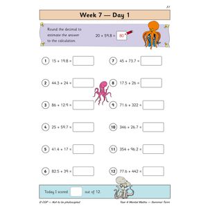 KS2 Mental Maths Year 4 Daily Practice Book: Summer Term Look Inside Image 3