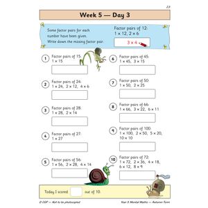 KS2 Mental Maths Year 5 Daily Practice Book: Autumn Term Look Inside Image 5