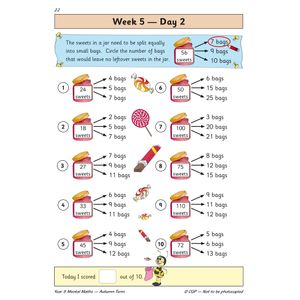 KS2 Mental Maths Year 5 Daily Practice Book: Autumn Term Look Inside Image 4