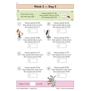 KS2 Mental Maths Year 6 Daily Practice Book: Spring Term Look Inside Image 5