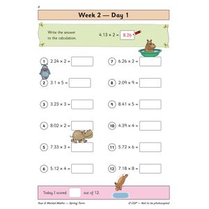 KS2 Mental Maths Year 6 Daily Practice Book: Spring Term Look Inside Image 3
