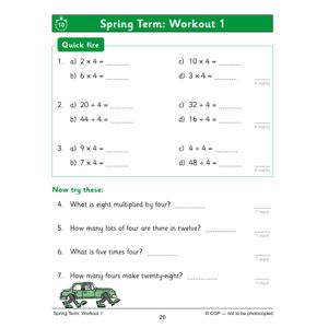 KS2 Year 3 Maths Times Tables 10-Minute Weekly Workouts Look Inside Image 5