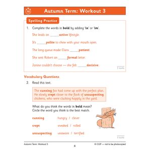 KS2 Year 4 English 10-Minute Weekly Workouts: Spelling & Vocabulary Look Inside Image 4