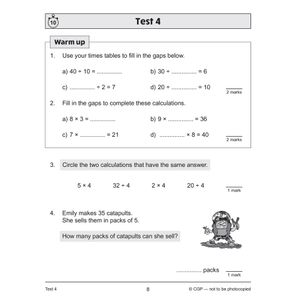KS2 Year 4 Maths 10-Minute Tests: Multiplication & Division Look Inside Image 4