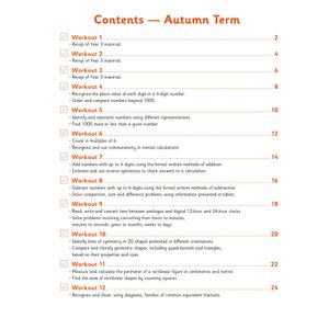 KS2 Year 4 Maths 10-Minute Weekly Workouts Look Inside Image 1