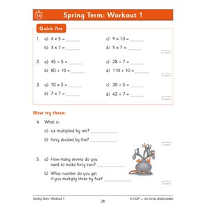 KS2 Year 4 Maths Times Tables 10-Minute Weekly Workouts Look Inside Image 5