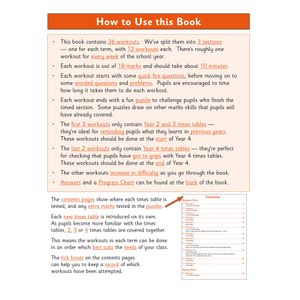 KS2 Year 4 Maths Times Tables 10-Minute Weekly Workouts Look Inside Image 1