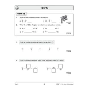 KS2 Year 5 Maths 10-Minute Tests: Fractions, Decimals & Percentages Look Inside Image 2