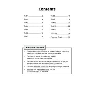 KS2 Year 5 Maths 10-Minute Tests: Fractions, Decimals & Percentages Look Inside Image 1