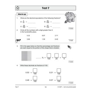 KS2 Year 5 Maths 10-Minute Tests: Fractions, Decimals & Percentages Look Inside Image 4