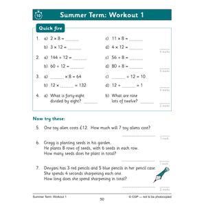 KS2 Year 5 Maths Times Tables 10-Minute Weekly Workouts Look Inside Image 4