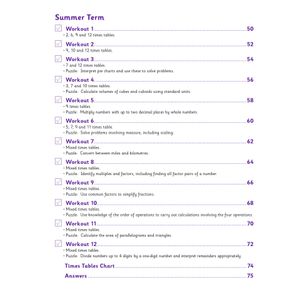KS2 Year 6 Maths Times Tables 10-Minute Weekly Workouts Look Inside Image 3