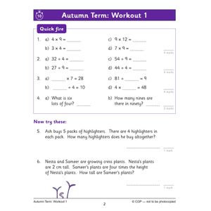 KS2 Year 6 Maths Times Tables 10-Minute Weekly Workouts Look Inside Image 4