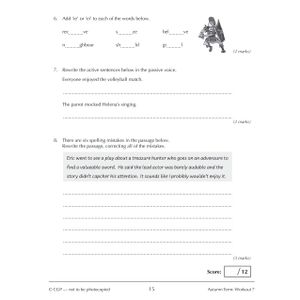 KS3 Year 7 Spelling, Punctuation and Grammar 10-Minute Weekly Workouts Look Inside Image 3