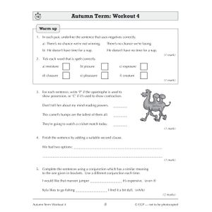 KS3 Year 8 Spelling, Punctuation and Grammar 10-Minute Weekly Workouts Look Inside Image 2