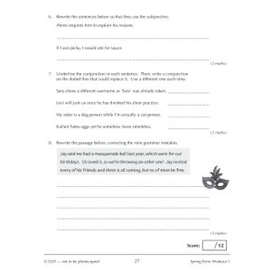 KS3 Year 9 Spelling, Punctuation and Grammar 10-Minute Weekly Workouts Look Inside Image 5