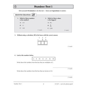 Mathematics for KS3: 10-Minute Tests - Book 1 (including Answers) Look Inside Image 3