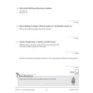 Mathematics for KS3: 10-Minute Tests - Book 2 (including Answers) Look Inside Image 5