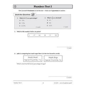 Mathematics for KS3: 10-Minute Tests - Book 3 (including Answers) Look Inside Image 5