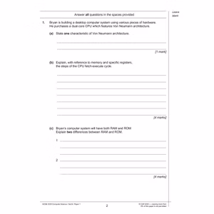 OCR GCSE Computer Science Practice Papers (Ages 15-16) Look Inside Image 1