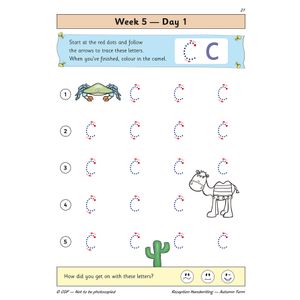 Reception Handwriting Daily Practice Book: Autumn Term Look Inside Image 3