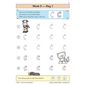 Reception Handwriting Daily Practice Book: Spring Term Look Inside Image 3