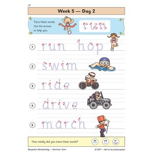Reception Handwriting Daily Practice Book: Summer Term Look Inside Image 4