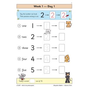Reception Maths Daily Practice Book: Autumn Term Look Inside Image 3
