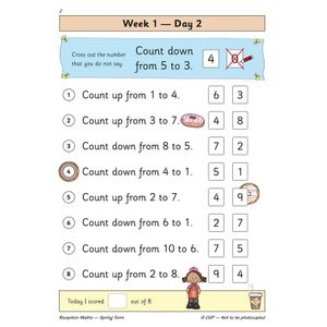 Reception Maths Daily Practice Book: Spring Term Look Inside Image 4