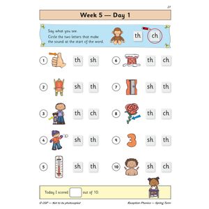 Reception Phonics Daily Practice Book: Spring Term Look Inside Image 3