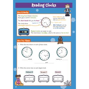 Telling the Time Activity Book for Ages 7-9 Look Inside Image 2