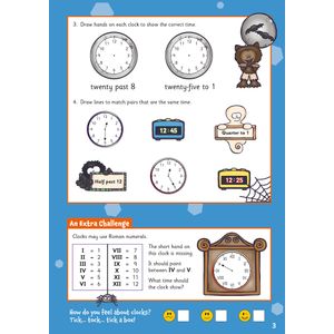 Telling the Time Activity Book for Ages 7-9 Look Inside Image 3