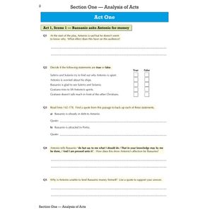 The Merchant of Venice Workbook (Ages 14-16) Look Inside Image 4