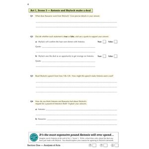 The Merchant of Venice Workbook (Ages 14-16) Look Inside Image 6
