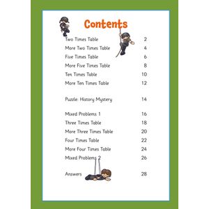 Times Tables Activity Book for Ages 5-7 Look Inside Image 1