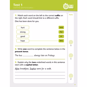 Year 2 SPaG 10-Minute SATs Tests (Ages 6-7) Look Inside Image 1