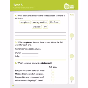 Year 2 SPaG 10-Minute SATs Tests (Ages 6-7) Look Inside Image 2