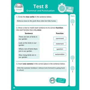Year 4 SPaG 10-Minute SATs Tests (Ages 8-9) Look Inside Image 1