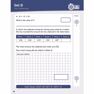 Year 6 Maths 10-Minute SATs Tests (Ages 10-11) Look Inside Image 3