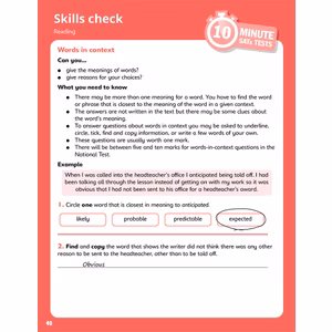 Year 6 Reading 10-Minute SATs Tests (Ages 10-11) Look Inside Image 3