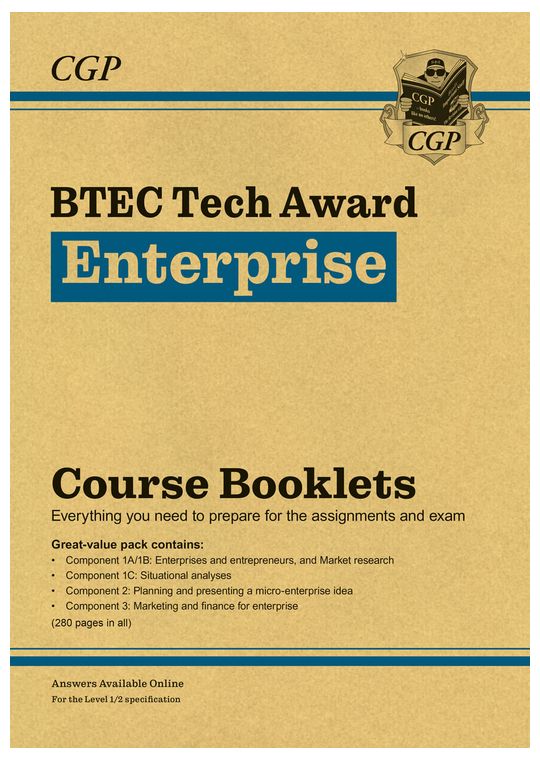 BTEC Tech Award in Enterprise: Course Booklets Pack (with Online Edition)